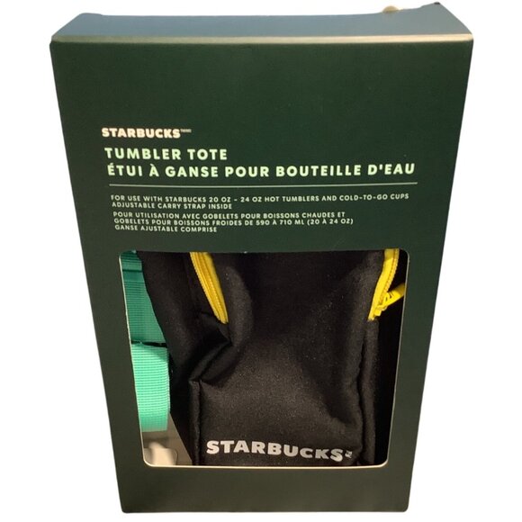Starbucks Summer 2025 Tumbler Tote With Adjustable Strap & Outer Pocket Black - Picture 2 of 3